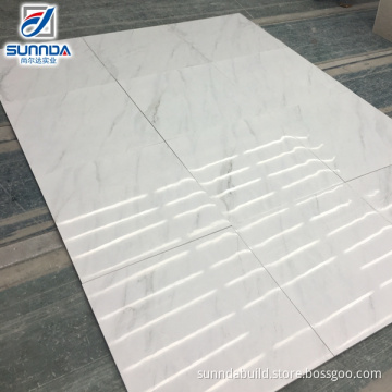 foshan quality guranteed verified glazed full polished floor tiles with cararra marble look made in China